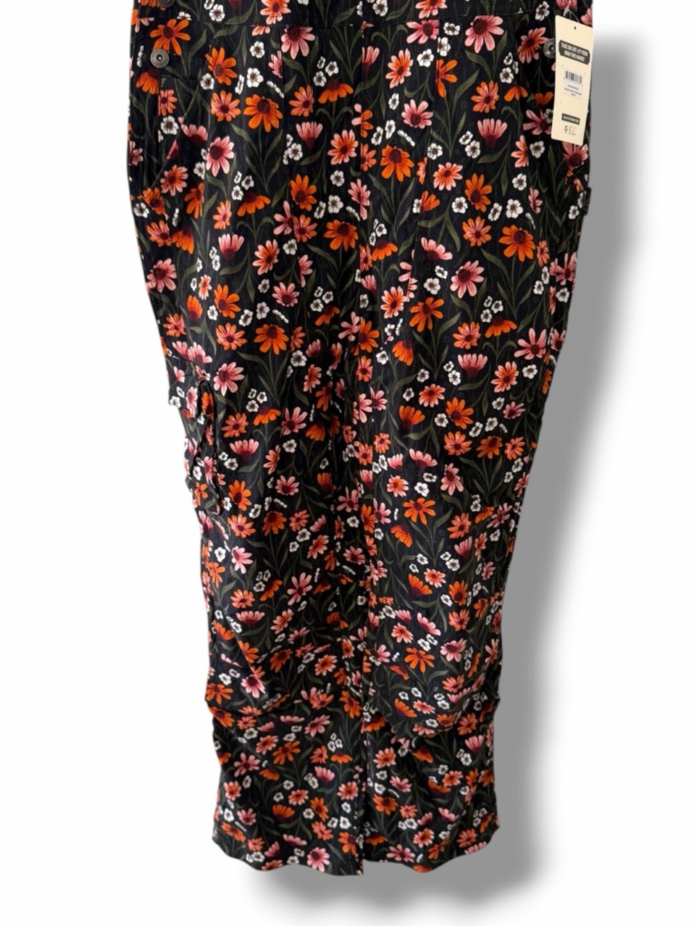 NWT Duluth Black Coneflowers Heirloom Gardening Bib Farm Overalls Ripstop Medium - Picture 5 of 16